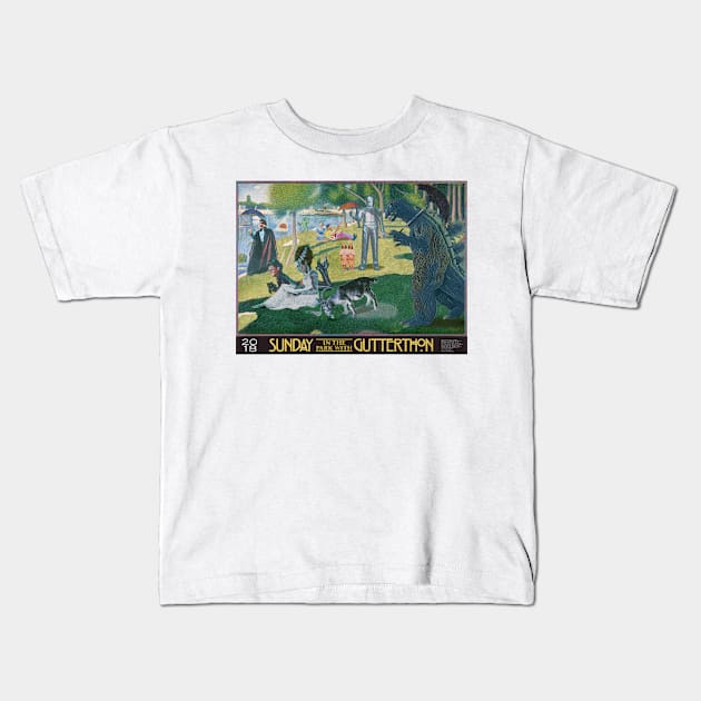 Sunday in the Park with Gutterthon (large) Kids T-Shirt by monstress